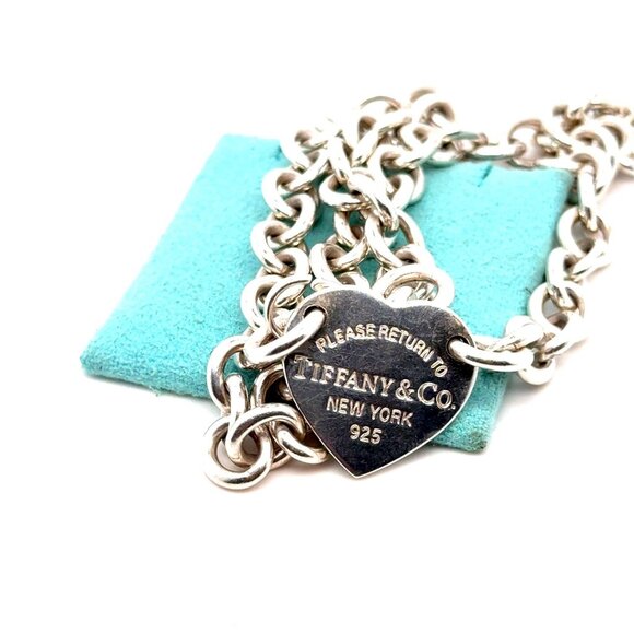 T&Co. 925 Heart Tag Choker Necklace - Picture 4 of 7